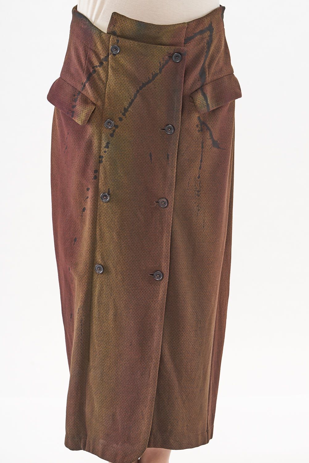 wadenlanger punto di roma-rock mit seitlichem reißverschluss