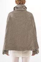 ausgestellte crinkle gabardine-jacke mit paspeltaschen und knöpfen