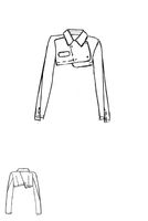 kurze punto di roma-jacke mit klappentaschen und doppelreihiger knopfleiste