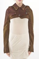 kurze punto di roma-jacke mit klappentaschen und doppelreihiger knopfleiste