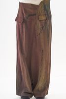 knöchellange punto di roma-hose mit lässiger weite und asymettrischem schnitt