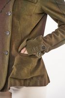 schmale punto di roma-jacke mit doppelreihiger knopfleiste und stegkragen