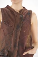 wadenlanges punto di roma-kleid mit materialmix und reißverschluss