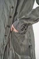 handbemalter woll-stretch-mantel mit leicht ausgestellter form