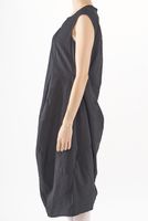 ärmelloses und ballonförmiges woll-stretch-kleid