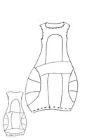 ärmelloses und ballonförmiges woll-stretch-kleid