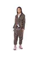 handbemalter und klassischer woll-blazer mit haken & schlingen