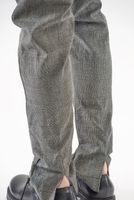 handbemalte und lange karo-woll-hose mit schmaler fußweite