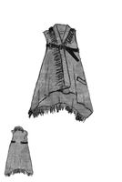 asymmetrische fransen-weste mit gürtel-applikation