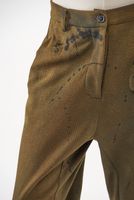 knöchellange punto di roma-hose mit schmaler silhouette und festem bund