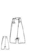 knöchellange punto di roma-hose mit lässiger weite und asymettrischem schnitt