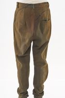 schmale punto di roma-hose mit festem bund und verdeckter knopfleiste