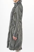 handbemalter woll-stretch-mantel mit leicht ausgestellter form