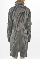 handbemalter woll-stretch-mantel mit leicht ausgestellter form