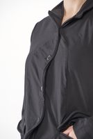 handbemaltes woll-stretch-jacke mit ballonform und knöpfen