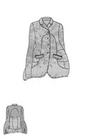 handbemaltes woll-stretch-jacke mit ballonform und knöpfen