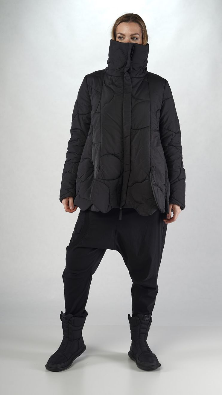 ausgestellte nylon jacke