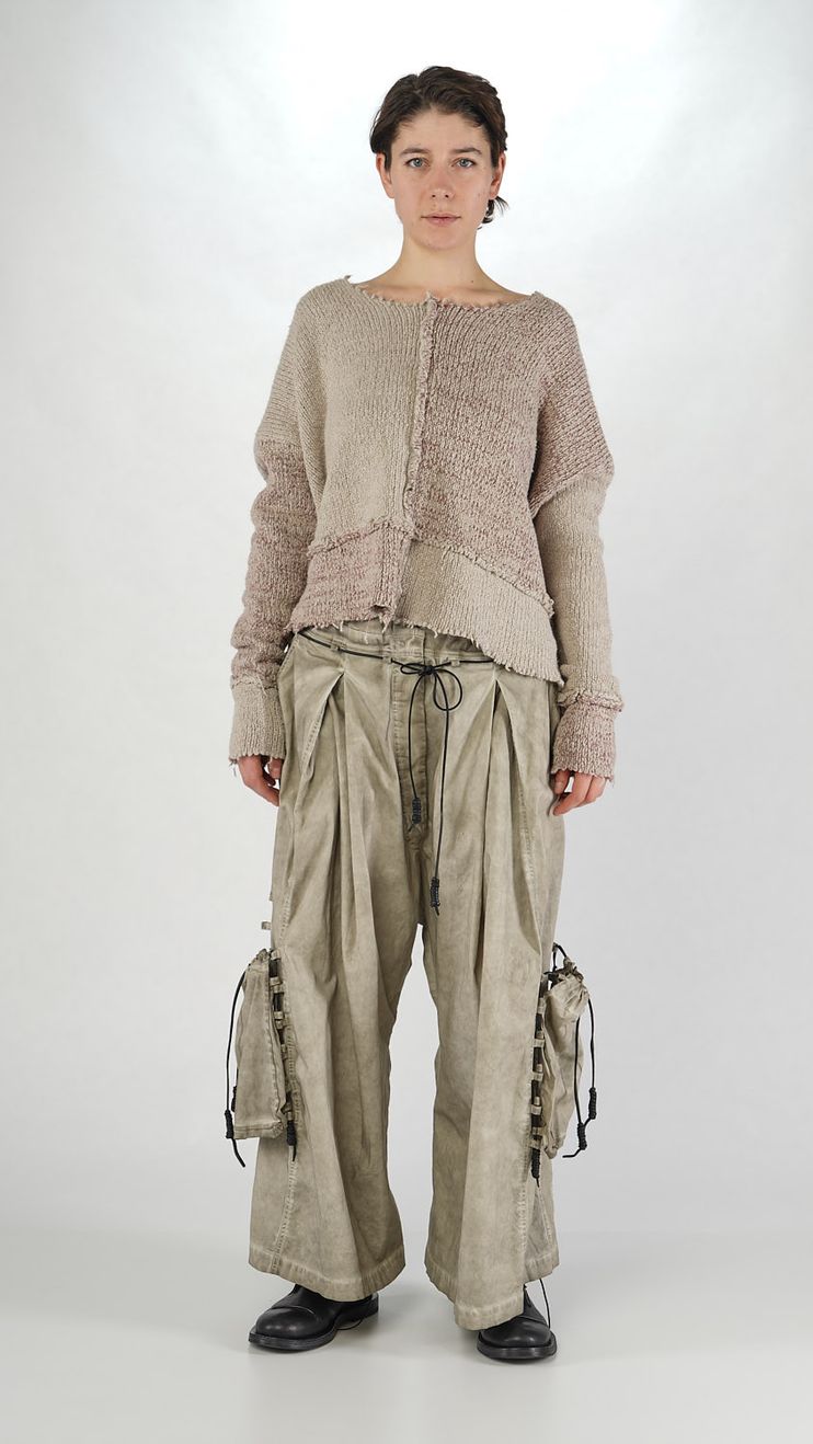 kurzer seiden pullover